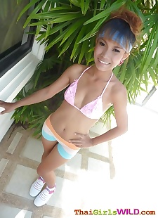  sex pics Thai hooker strips from her bikini to, skinny , petite  asian
