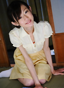 japanese sex pics Young looking Japanese girl Aoba Itou, tiny tits , skirt 